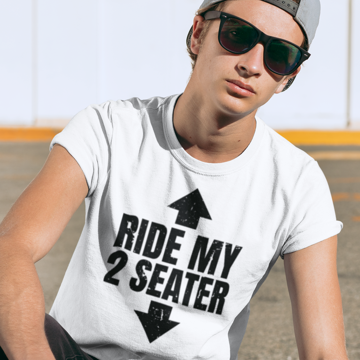 Ride My 2 Seater - Funny Graphic Tee Shirt – Double the Fun