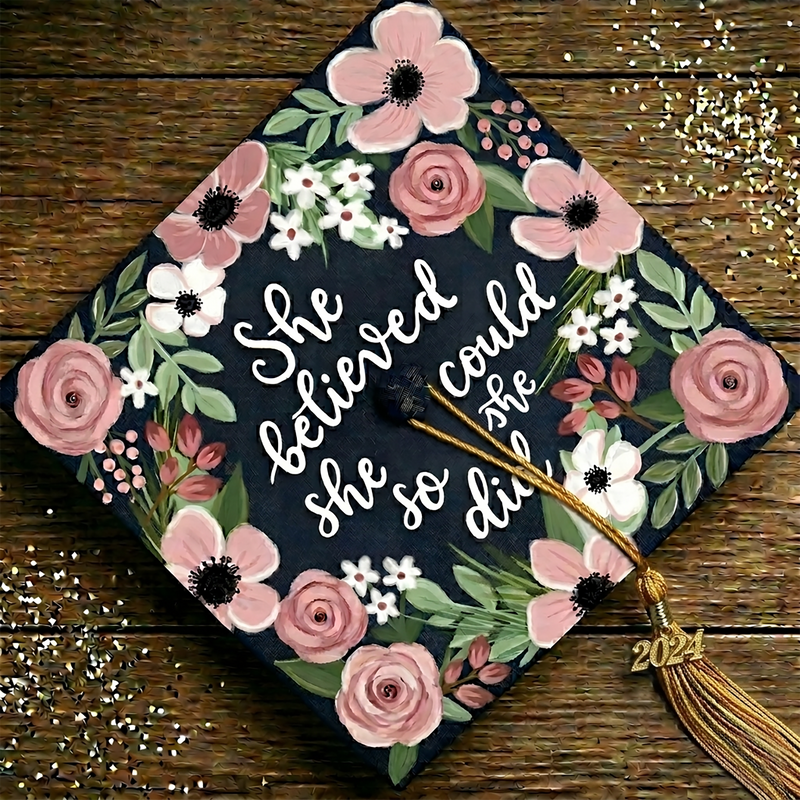 She Believed She Could, So She Did - Cap Topper - DTF Transfer