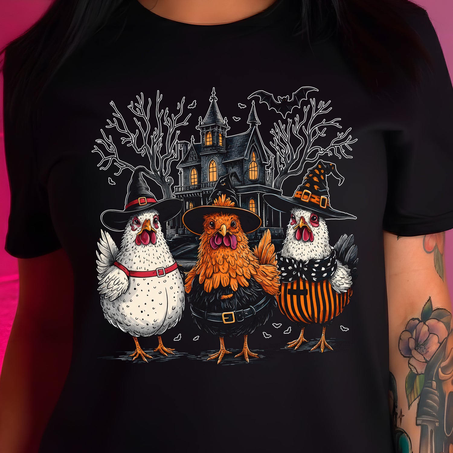 Spooky Witch Chickens - DTF Transfer